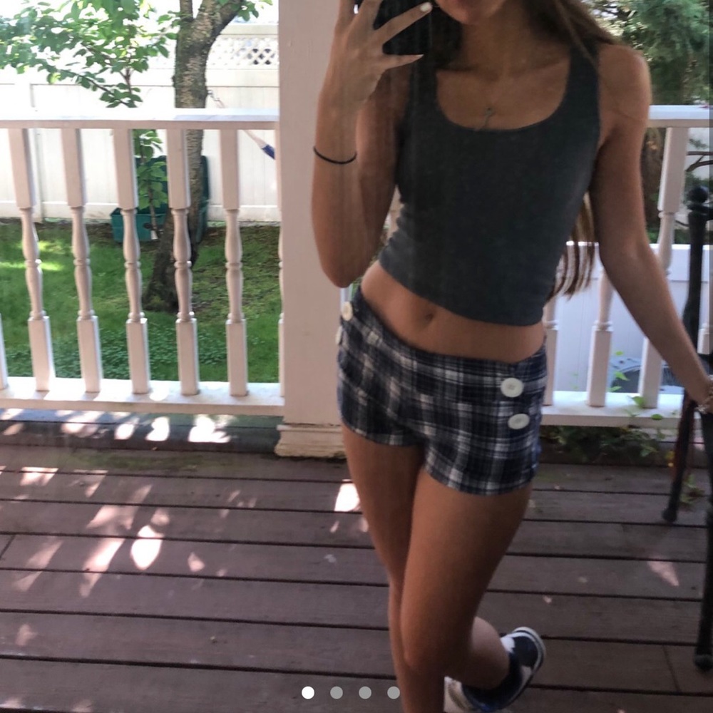 plaid shorts